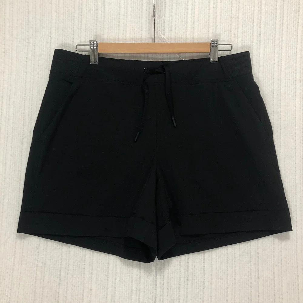 90‎ Degree by Reflex Womens Black Athletic Hiking Shorts Size L QB3106